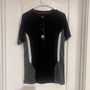 Mizuno Mens Elite 2 Button‎ Jersey Black Gray Short Sleeve Size XS NWT